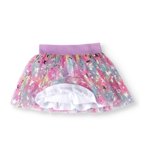 DC COMICS Justice League Toddler Girls' Cold Shoulder Top & Tulle Scooter Skirt - Picture 7 of 9